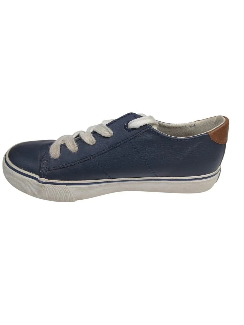 RALPH LAUREN BOYS POLO NAVY BLUE Leather WALKING SHOES Polo Logo US size 1